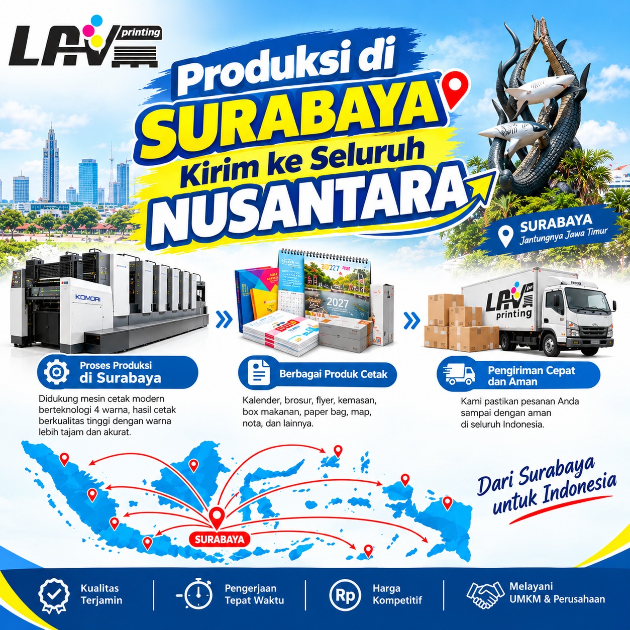 Lavin Printing Kirim ke seluruh indonesia